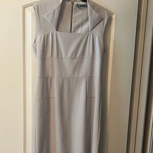 Andrew Marc Light Gray Midi Dress